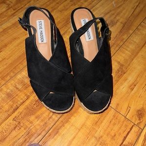 Black Steve Madden Wedges
